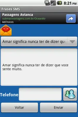 Frases SMS android App screenshot 1